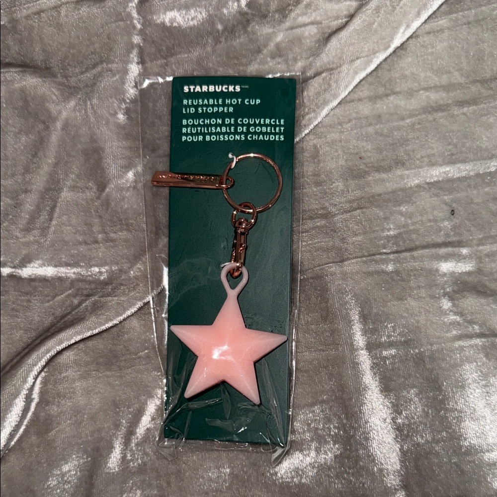 Starbucks Holiday Reusable Hot Cup Lid Stopper Keychain 2023